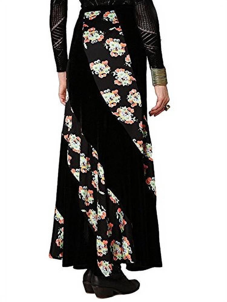 thumbnail image 3 of Free People Twisted Velvet/Satin Maxi Dress Skirt Black/Floral (0), 3 of 4