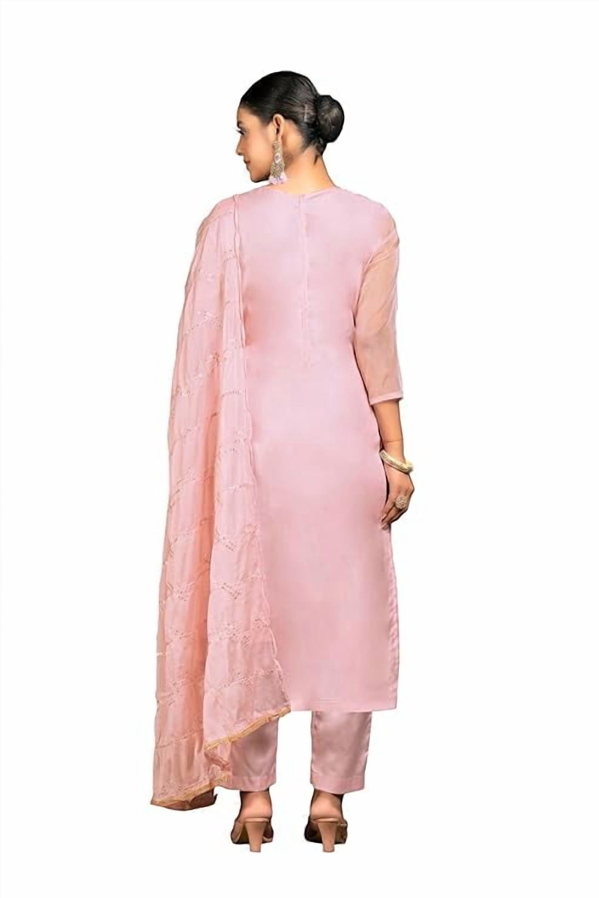 thumbnail image 5 of Ready to Wear Indian Dress for Women Designer Embroidred With Bottom & Dupatta, 5 of 5