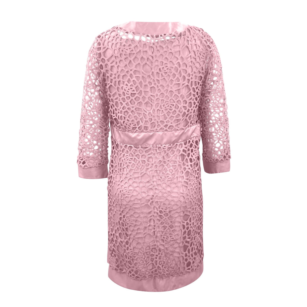 thumbnail image 4 of CIENVNSTG Short Sleeve Mother of The Bride Dresses with Long Sleeve Jacket Laces Chiffon Formal Party Gowns for Women 2XL, 4 of 6
