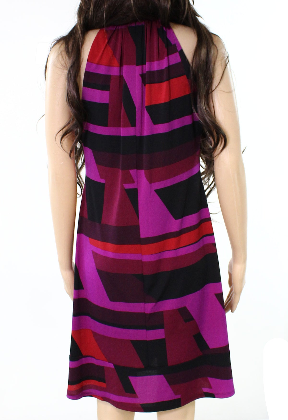 thumbnail image 2 of American Living NEW Purple Womens Size 6 Mock Neck Printed Sheath Dress, 2 of 3