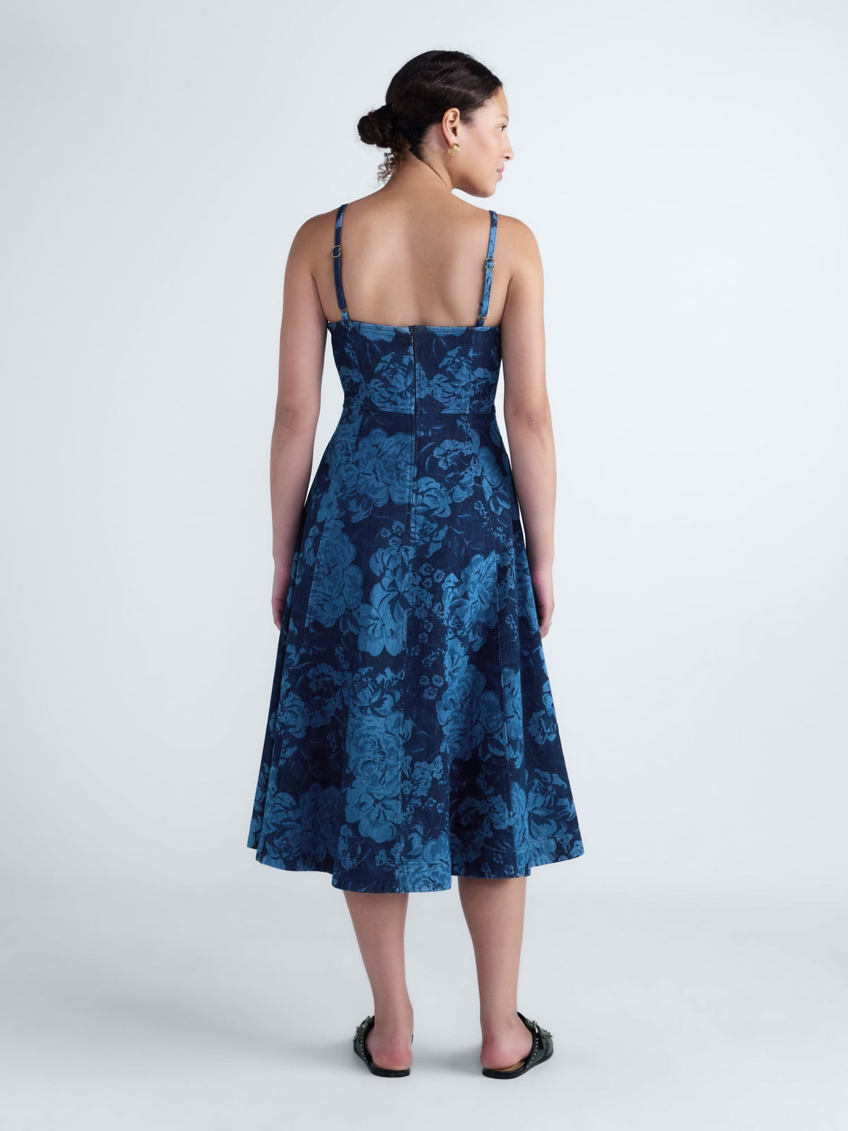 thumbnail image 2 of Free Assembly Women's and Women's Plus Sleeveless Denim Corset Midi Dress, Sizes XS-4X, 2 of 4