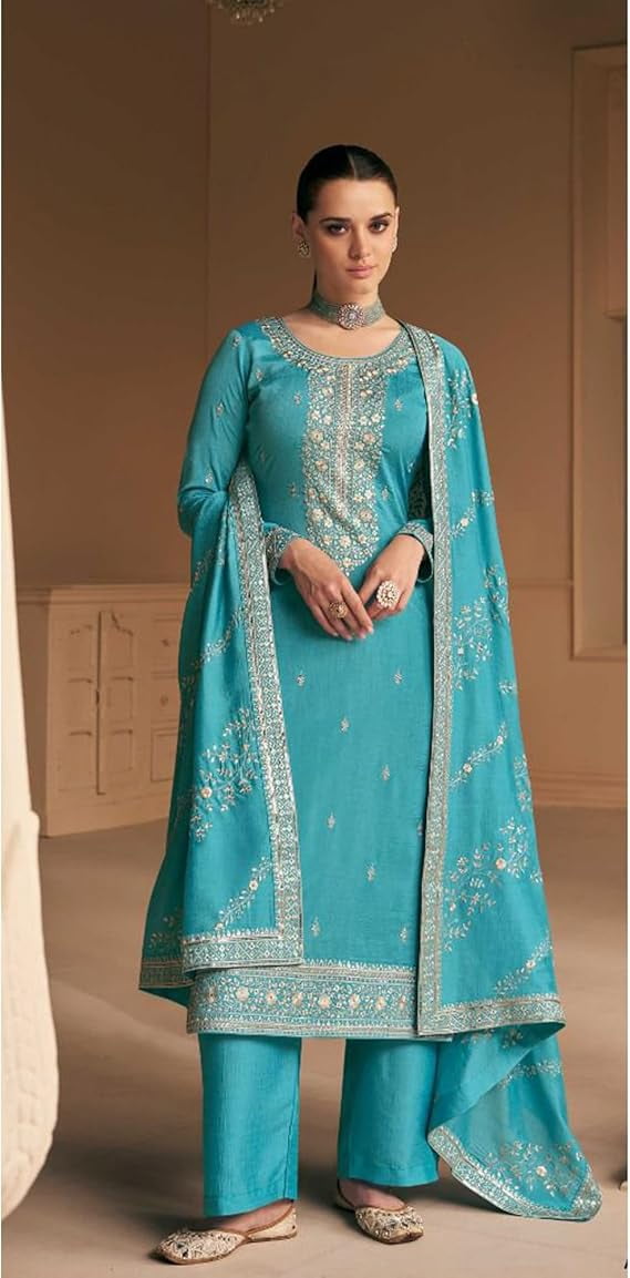 thumbnail image 2 of Designerharsha Women's Wear Plus Size Shalwar Kameez Plazzo Dress Designer Indian Ethnic Party Salwar Kameez Plazo Suits, 2 of 8