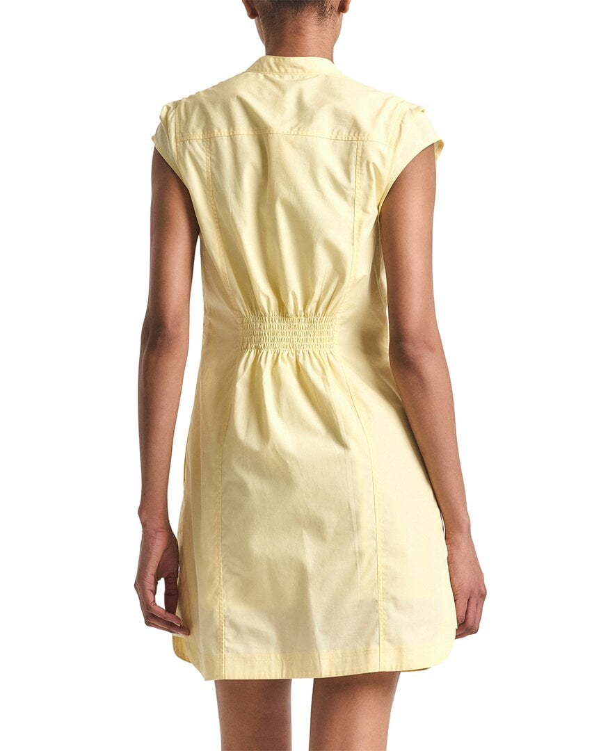 thumbnail image 2 of Derek Lam 10 Crosby womens Elyse Cotton Poplin Button Front Dress, 10, Yellow, 2 of 5