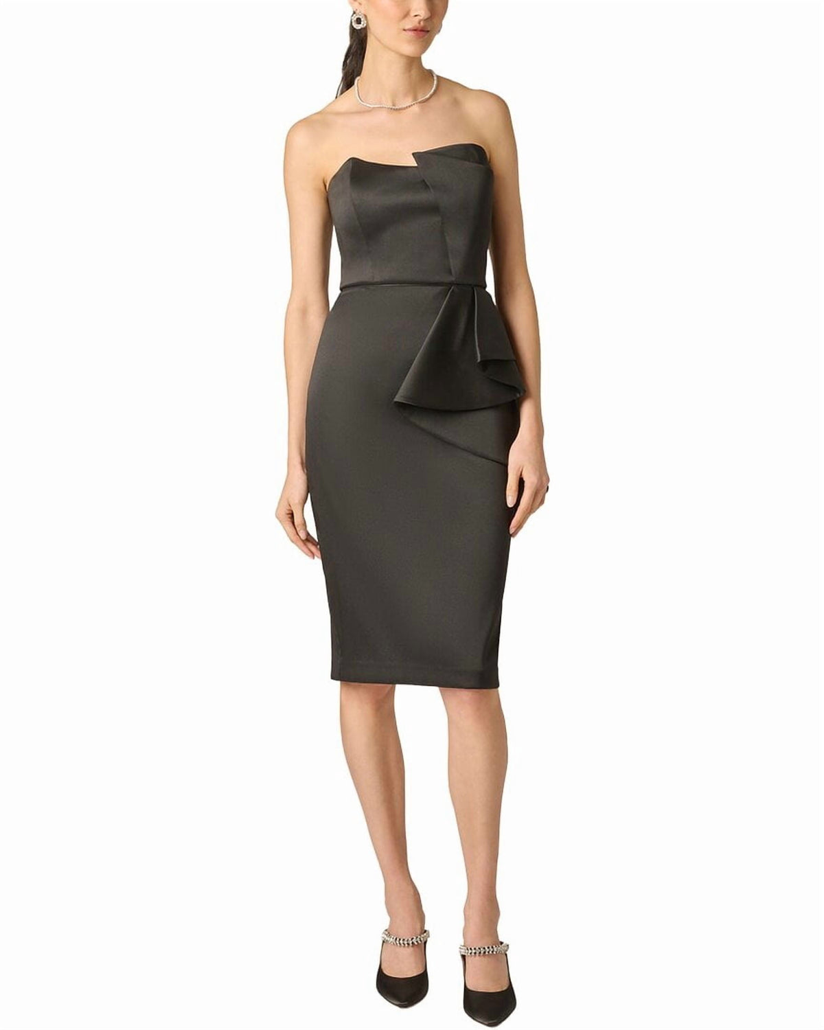 thumbnail image 1 of Aidan Mattox womens Stretch Mikado Midi Dress, 14, 1 of 4