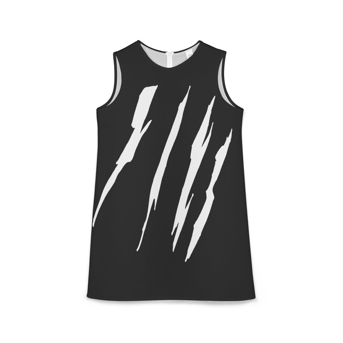 thumbnail image 1 of Effete Feline Claw Marks Scratch A-line Sleeveless Dress (AOP), 1 of 6