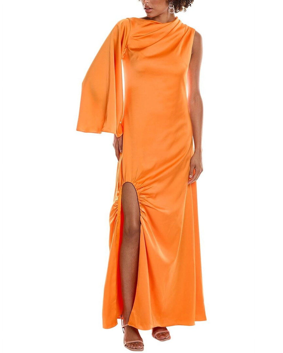 thumbnail image 1 of Halston womens Keiana Gown, 2, Orange, 1 of 4
