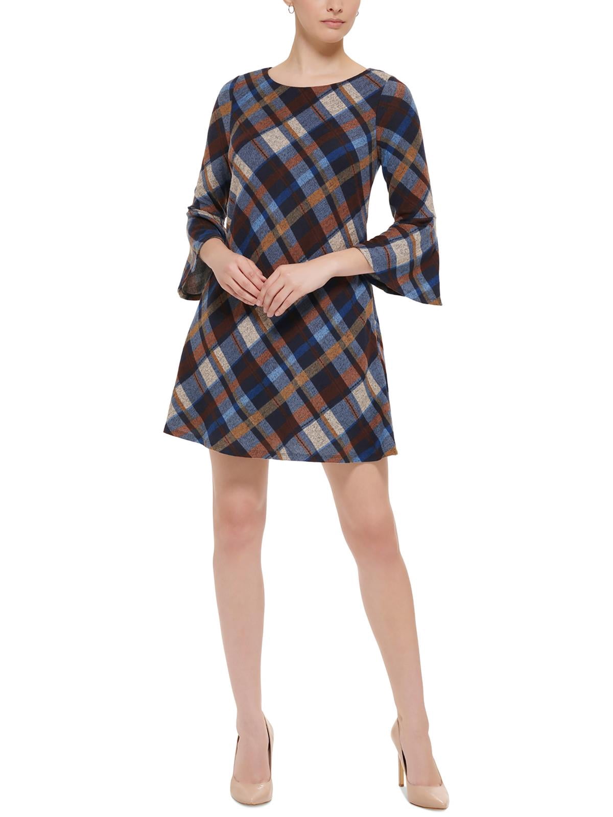 thumbnail image 1 of Jessica Howard Womens Petites Plaid Party Mini Dress, 1 of 1