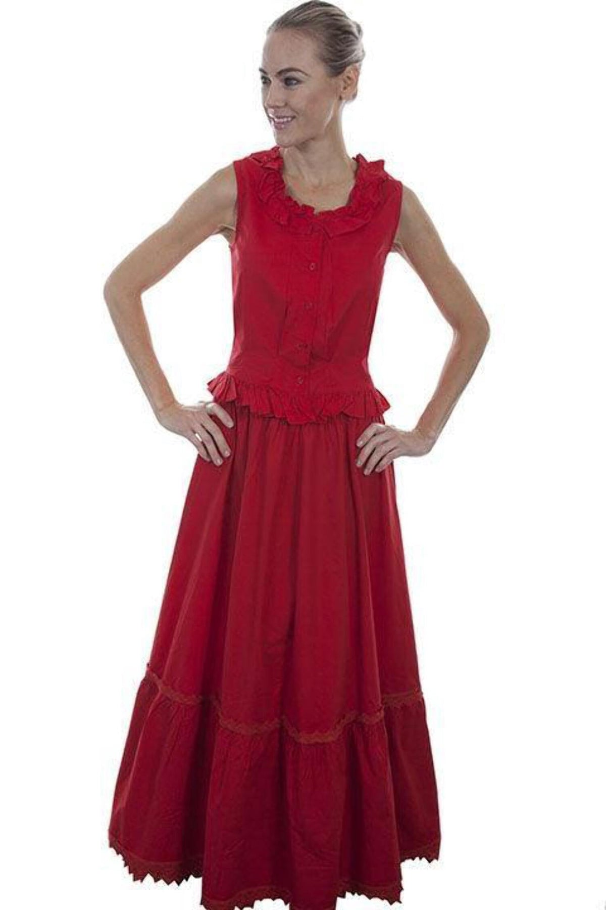 thumbnail image 1 of RW501-RED-L Rangewear 100 Percent Cotton Womens Petticoat - Red, Large, 1 of 2