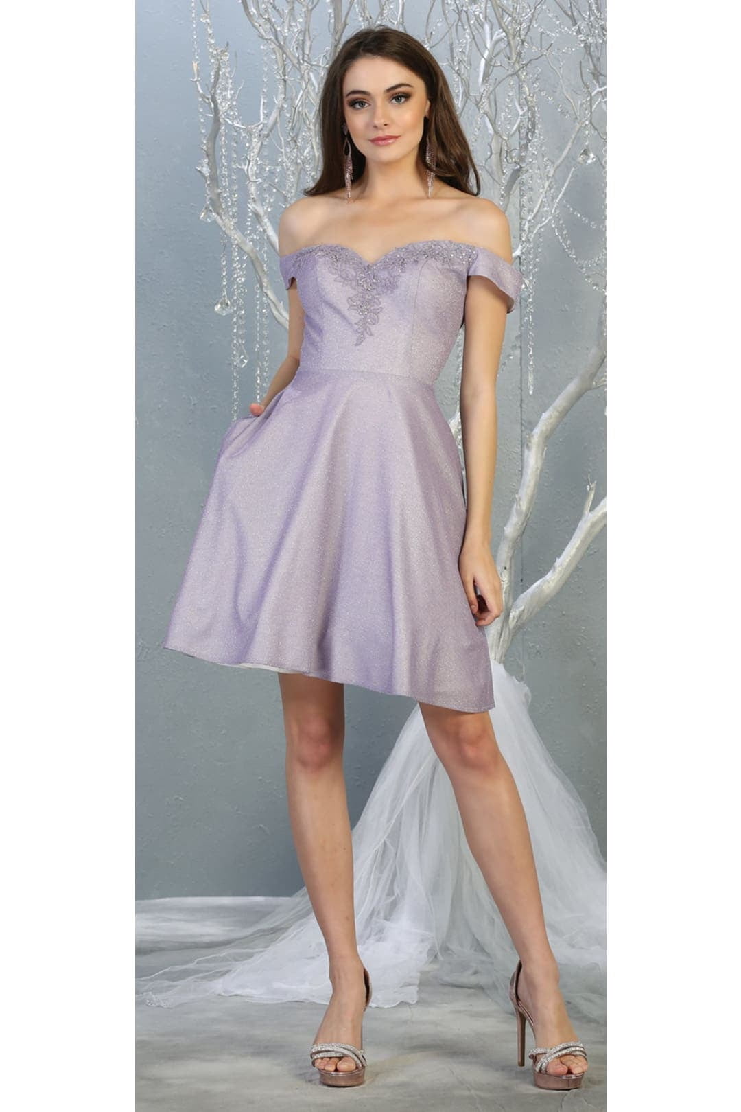 thumbnail image 1 of Royal Queen RQ7999 Juniors Womens One Shoulder Velvet Formal Dress, 1 of 8