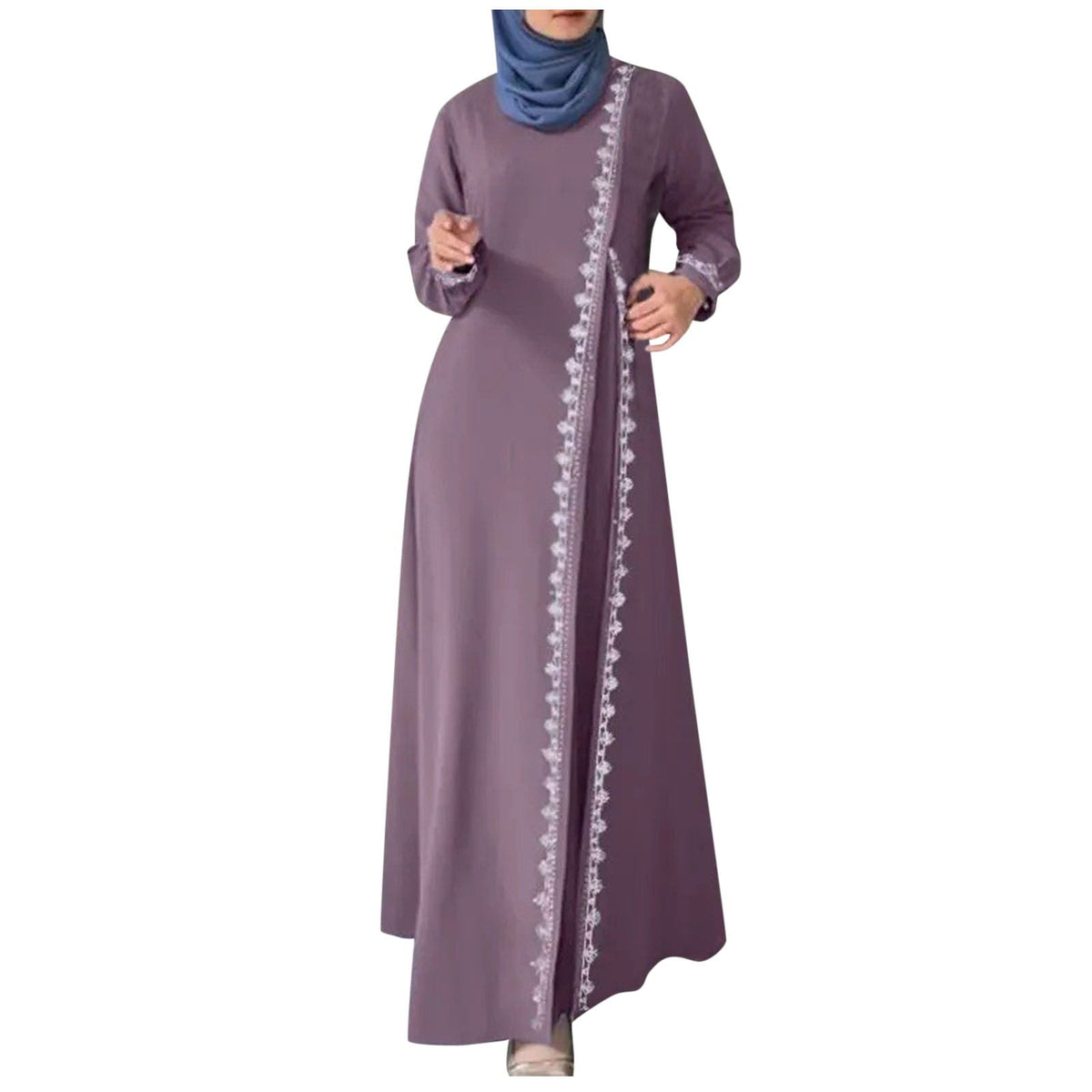 thumbnail image 1 of Womens Abaya Long Sleeve Dress Prayer Clothes Casual Kaftan, 1 of 3