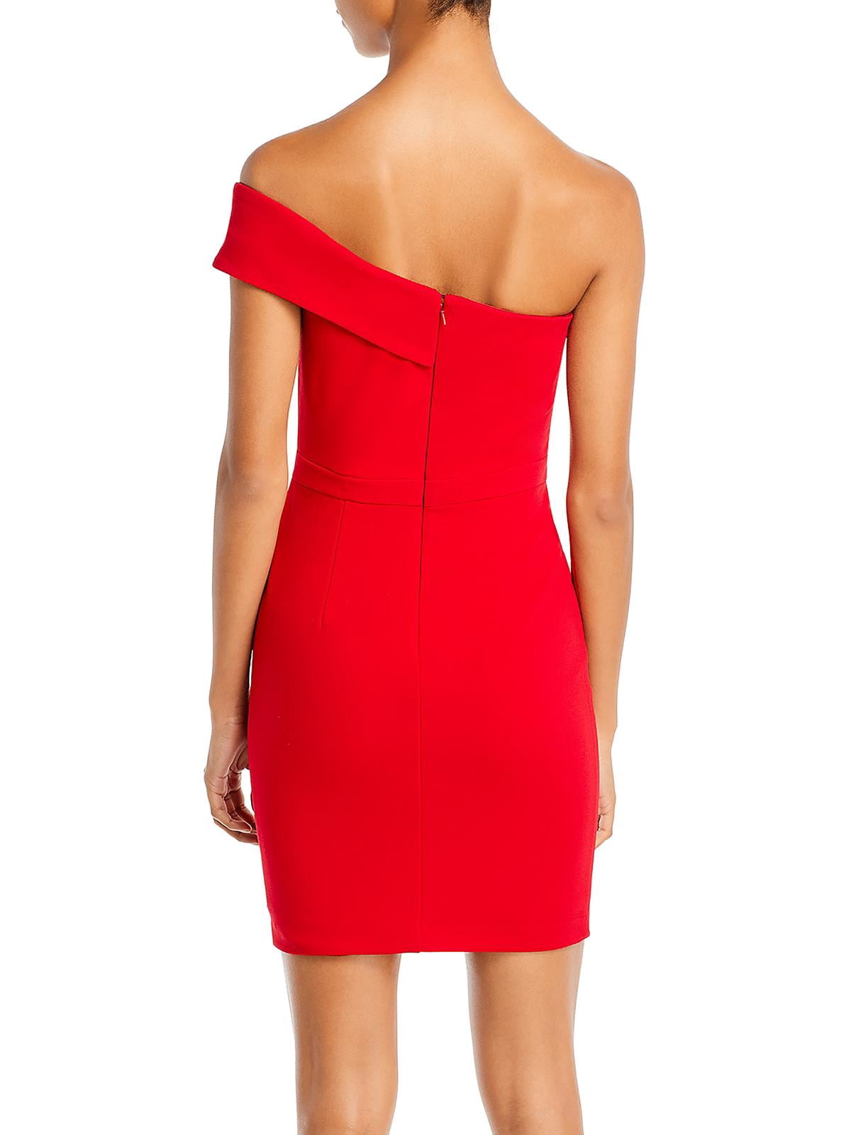 thumbnail image 2 of Aqua Womens Knit One Shoulder Sheath Dress, 2 of 2