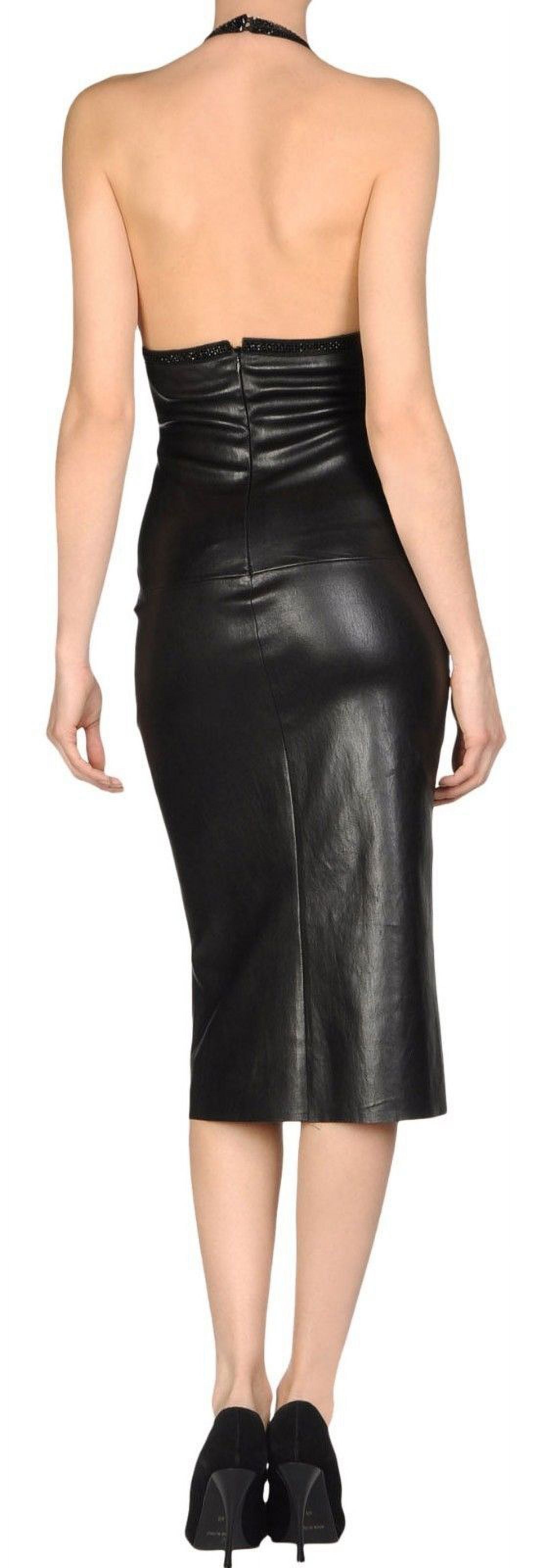 thumbnail image 2 of Solid Black backless pencil dress ST0219, 2 of 3