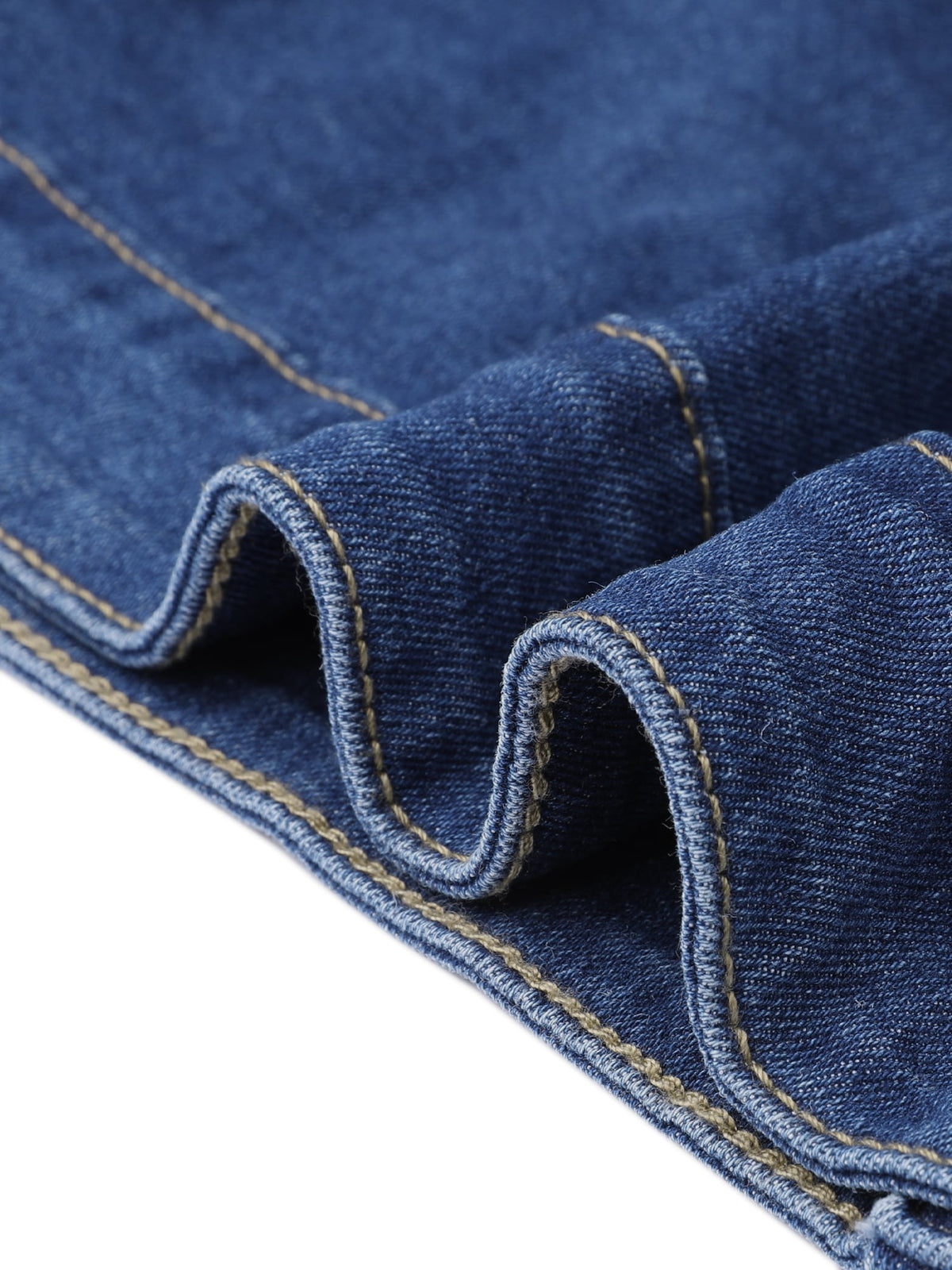 thumbnail image 5 of INSPIRE CHIC Denim Dress for Women's Short Sleeve Button Down A-Line Jean Dresses XS Dark Blue, 5 of 6