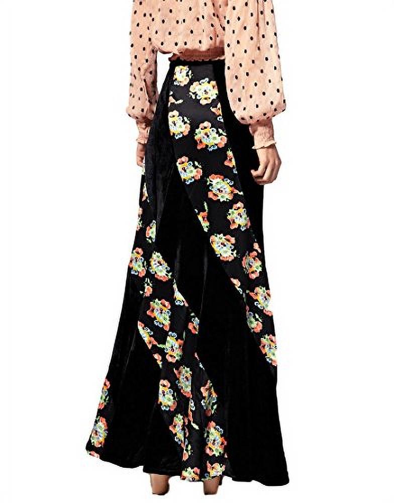 thumbnail image 2 of Free People Twisted Velvet/Satin Maxi Dress Skirt Black/Floral (0), 2 of 4