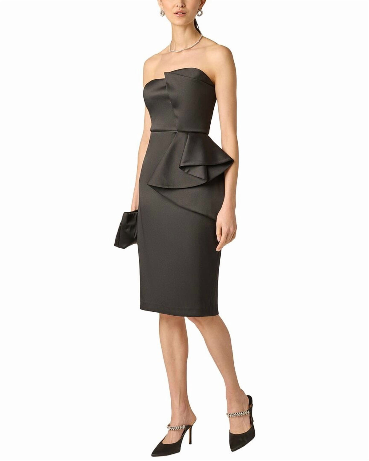thumbnail image 3 of Aidan Mattox womens Stretch Mikado Midi Dress, 14, 3 of 4