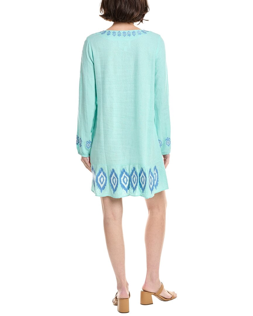 thumbnail image 2 of Sail to Sable womens Ruffle Hem Linen-Blend Dress, XL, Green, 2 of 3
