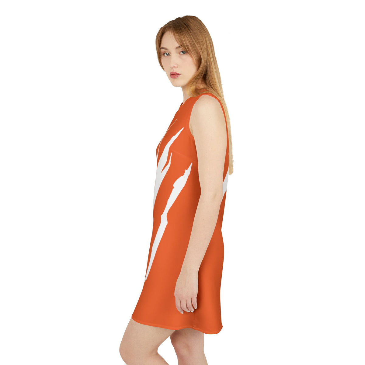 thumbnail image 5 of Effete Feline Claw Marks Scratch A-line Sleeveless Dress (AOP), 5 of 6