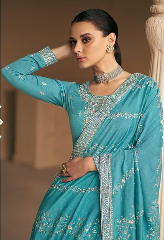 thumbnail image 3 of Designerharsha Women's Wear Plus Size Shalwar Kameez Plazzo Dress Designer Indian Ethnic Party Salwar Kameez Plazo Suits, 3 of 8