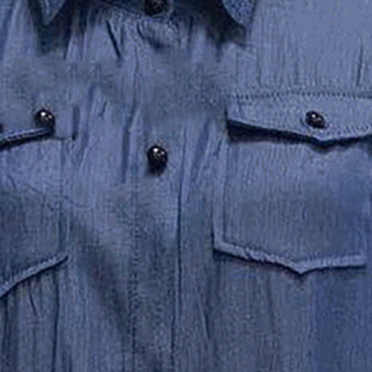 thumbnail image 3 of Danhjin Women's Summer Denim-Like Shirt Dress Short Sleeve Distressed Jeans Dress Button Casual Maxi Dress, 3 of 4